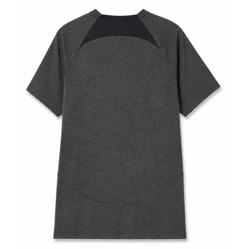 Nike Dri-FIT Mens Gray Raglan Performance Training Gym Shirt Large L